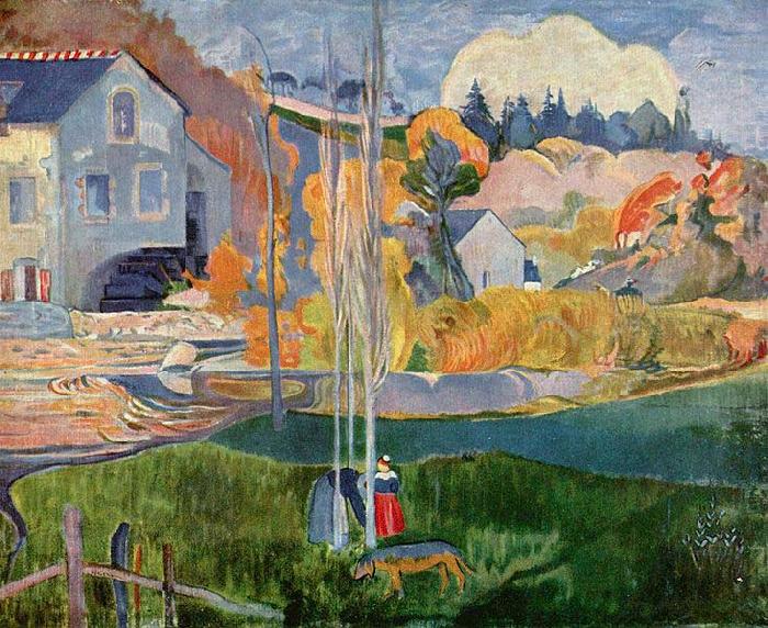 Watermill in Pont Aven, Paul Gauguin